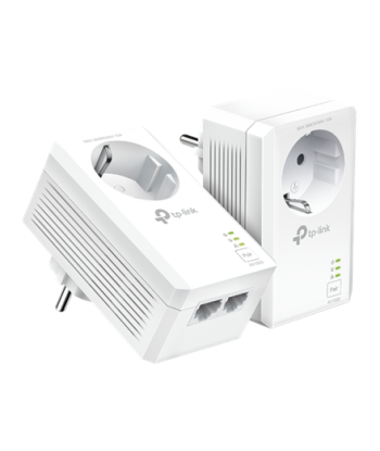 TP-LINK, AV1000 2-Port Gigabit Passthrough Powerline Starter Kit, TL-PA7027P KIT, 10/100/1000 Mbit/s, Ethernet LAN (RJ-45)