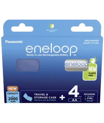 Panasonic, Rechargeable Batteries, ENELOOP BK-3MCDEC4BE, AA, 2000 mAh, 4 pc(s)