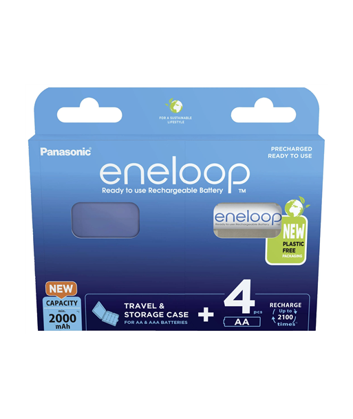 Panasonic, Rechargeable Batteries, ENELOOP BK-3MCDEC4BE, AA, 2000 mAh, 4 pc(s)