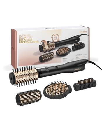 BABYLISS, Hair styling comb, AS970E, Ion conditioning, Number of heating levels 3, 650 W, Black/Gold