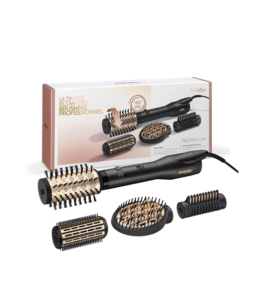 BABYLISS, Hair styling comb, AS970E, Ion conditioning, Number of heating levels 3, 650 W, Black/Gold
