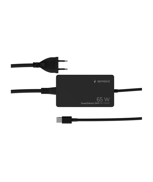 Cablexpert 65 W PowerDelivery GaN USB Type-C Fast Charger | NPA-AC-PDQC65-01