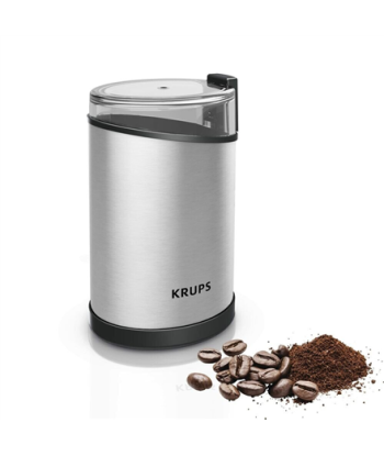 Kohviveski Krups, GX204D, 200 W, Coffee beans capacity 85 g, Lid safety switch, Number of cups 12 pc(s), Silver