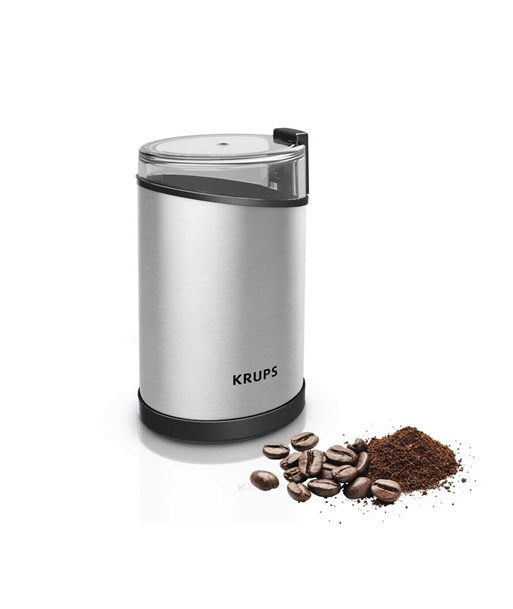 Kohviveski Krups, GX204D, 200 W, Coffee beans capacity 85 g, Lid safety switch, Number of cups 12 pc(s), Silver