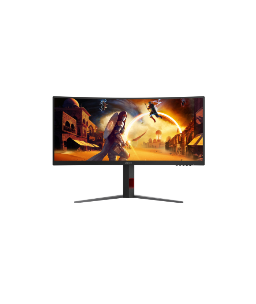 AOC, CU34G4, 34", Fast VA, UWQHD, 21:9, 180 Hz, 1 ms, 3440 x 1440 pixels, 300 cd/m², HDMI ports quantity 2, Black