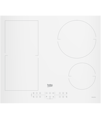 Варочная панель BEKO, HII64200FMTW, Induction, Number of burners/cooking zones 4, Touch control, Timer, White