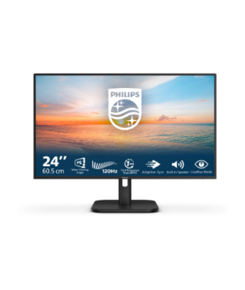 Philips, 24E1N1200A/00, 23.8", IPS, 16:9, 120 Hz, 4 ms, 1920 x 1080 pixels, 300 cd/m², HDMI ports quantity 1, Black