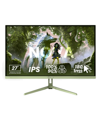 Arozzi, Nova, 27", IPS, QHD, 16:9, 260 Hz, 1 ms, 2560 x 1440 pixels, 350 cd/m², HDMI ports quantity 2, Forest Green