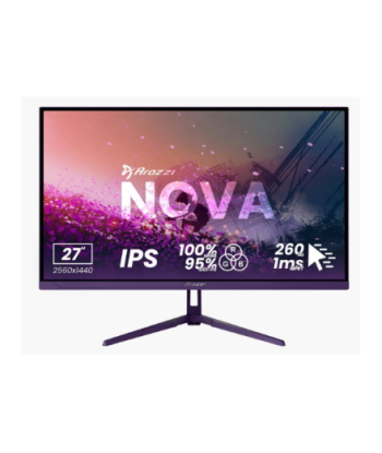 Arozzi, Nova, 27", IPS, QHD, 16:9, 180 Hz, 1 ms, 2560 x 1440 pixels, 350 cd/m², HDMI ports quantity 2, Purple