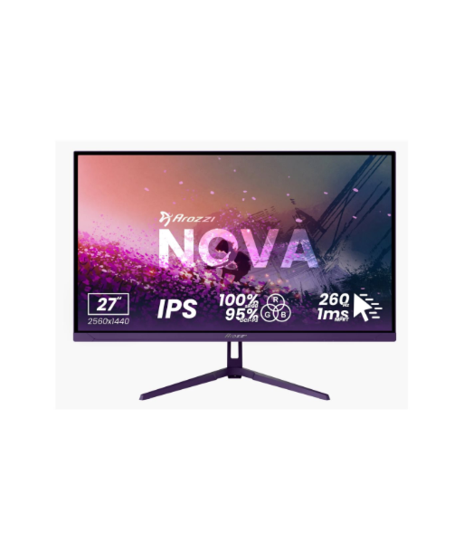 Arozzi, Nova, 27", IPS, QHD, 16:9, 180 Hz, 1 ms, 2560 x 1440 pixels, 350 cd/m², HDMI ports quantity 2, Purple