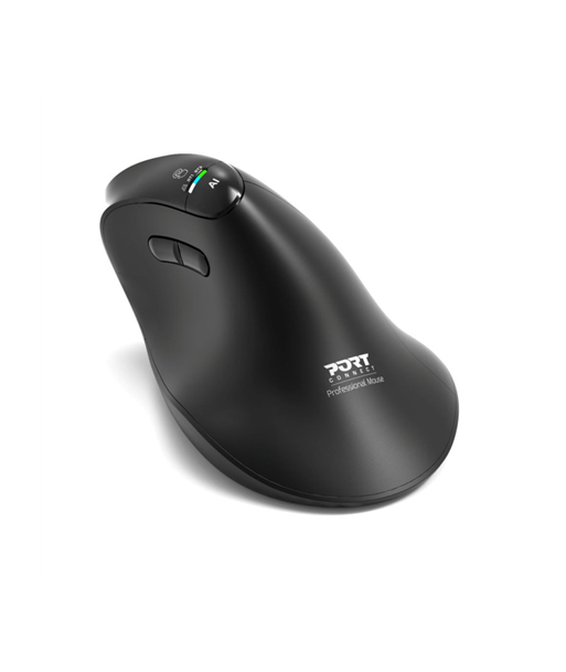 PORT CONNECT Mouse, ERGO AUDITOR, Wireless, Bluetooth, 2.4 GHz, Black