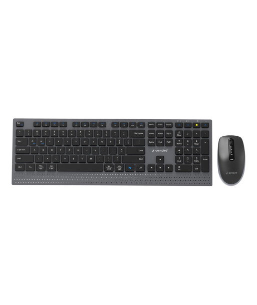 Клавиатура Gembird KBS-WPS-02, and Mouse Set, Wireless, US, Bluetooth, Black