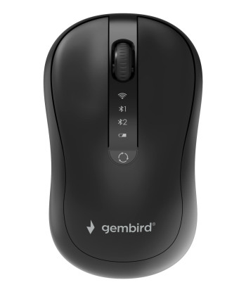 Gembird Dual-mode mouse, MUSW2-4B-01, Wireless, 2.4G, Bluetooth, Black