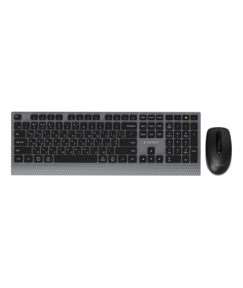 Gembird KBS-WPS-02-CYRL беспроводной комплект клавиатуры и мыши, Bluetooth, кириллица, чёрный