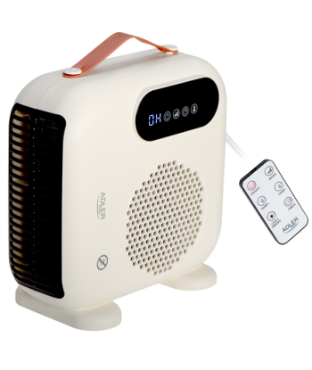 Soojendi Adler LED Fan with Remote Control, AD 7756, Fan heater, 2000 W, Beige, IPX0