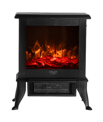 Adler Electric Fireplace, AD 7754, Ceramic, 1800 W, Number of power levels 2, Black