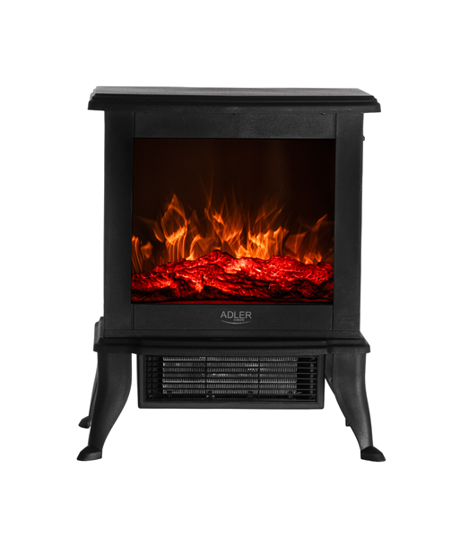 Adler Electric Fireplace, AD 7754, Ceramic, 1800 W, Number of power levels 2, Black