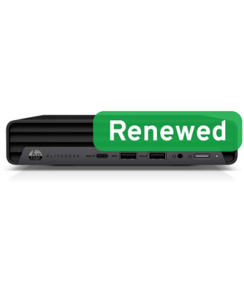 HP Renewed Grade B, EliteDesk 805 G6 Desktop Mini, AMD Ryzen 5 PRO, 2400GE, 16 GB, SSD, 512 GB, AMD Radeon Graphics, Windows