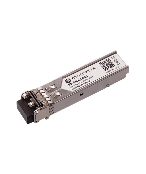 MikroTik 1G/2.5G multimode SFP module, HS-85DLC05D, Dual LC, Maximum transfer distance 550 m
