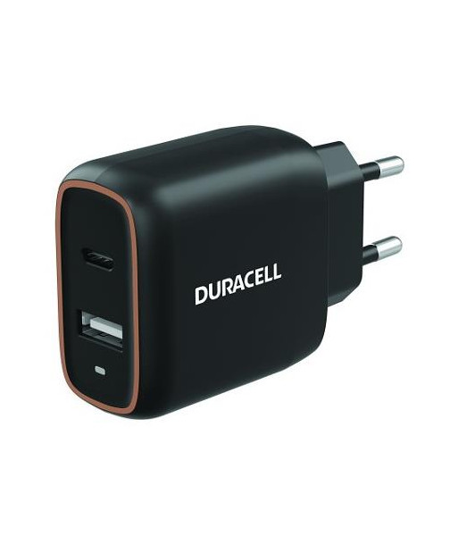 MOBILE CHARGER WALL 20W/BLACK DRACUSB19-EU DURACELL