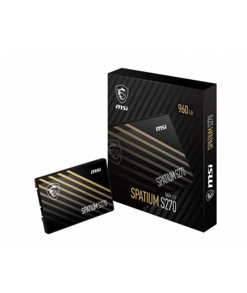 SSD MSI SPATIUM S270 240GB SATA 3D NAND Write speed 400 MBytes/sec Read speed 500 MBytes/sec 2,5" TBW 250 TB MTBF 2000000