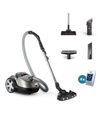 Tolmuimeja PHILIPS Cordless 900 Watts Capacity 4 l Noise 75 dB Black / Grey Weight 5.3 kg XD8152/12