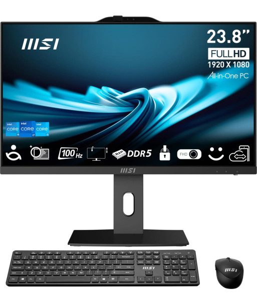 Monoblock PC MSI CPU Intel Intel® CoreT i5 i5-14400 RAM 16 GB DDR5-SDRAM Screen 23.8" 1920 x 1080 pixels Storage 512 GB SSDs