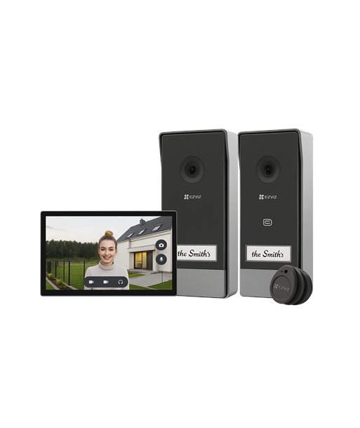 EZVIZ HP7 Video Doorphone Kit(3MP,2 Doorbells,1 Monitor,2-Wire,IP65,3 RFID Cards)