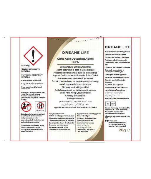 VACUUM ACC CITRIC ACID DESCAL./AGENT HNFA DREAME