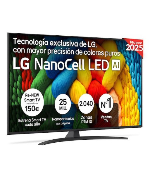 TV LG 55" 4K Ultra HD 3840 x 2160 pixels Flat 16:9 NanoCell 55NANO81A6A
