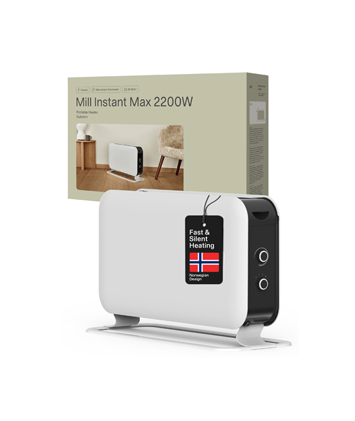 Konvektsioon küttepaneel Mill, Heater, CO2200MECMAX, 2200 W, Number of power levels 3, Suitable for rooms up to max 30 m²