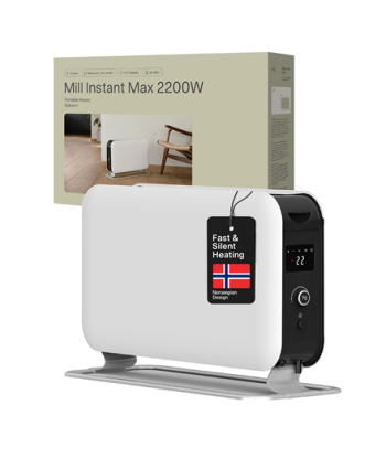 Mill, Heater, CO2200LEDMAX, Convection Heater, 2200 W, Number of power levels 3, Suitable for rooms up to 5-30 m², White