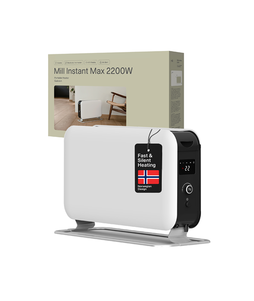 Mill, Heater, CO2200LEDMAX, Convection Heater, 2200 W, Number of power levels 3, Suitable for rooms up to 5-30 m², White