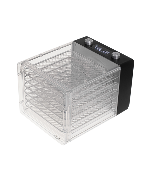 Puu- ja köögiviljakuivati Adler, AD 6660, Power 600 W, Number of trays 6, Integrated timer, Black
