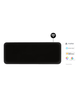 Soojendi Mill Invisible Smart WiFi, PA1300WIFI4B, Panel, 1300 W, Suitable for rooms up to 15-19 m², Black, IPX4