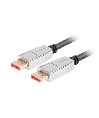 Lanberg DisplayPort M/M Cable 20 PIN V1.4 8K 60HZ, CA-DPDP-20CU-0018-BK, DisplayPort to DisplayPort, 1.8 m