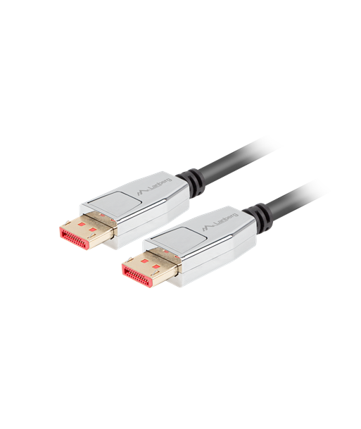 Lanberg DisplayPort M/M Cable 20 PIN V1.4 8K 60HZ, CA-DPDP-20CU-0018-BK, DisplayPort to DisplayPort, 1.8 m