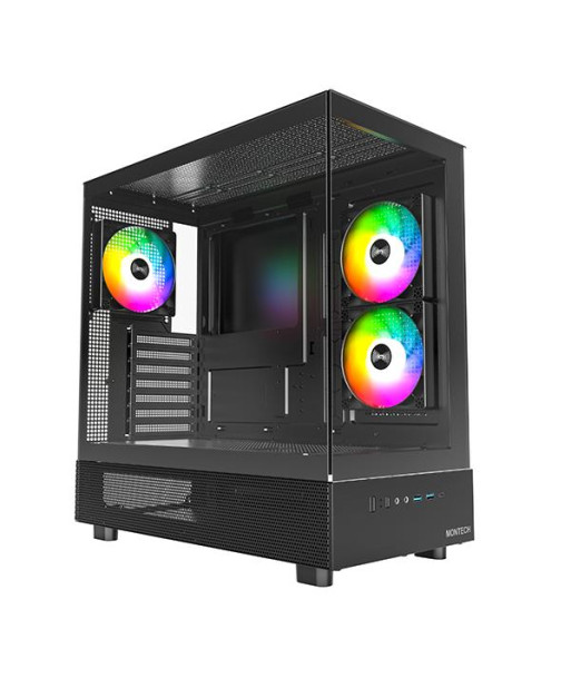 Case MONTECH XR MidiTower Not included ATX MicroATX MiniITX Colour Black XR(B)