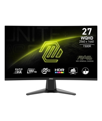 LCD Monitor MSI 27" 2560 x 1440 pixels Quad HD Native aspect ratio 16:9 LCD Curved MAG27CQ6F