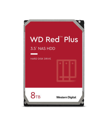 HDD WESTERN DIGITAL Red Plus 8TB SATA 256 MB 5640 rpm 3,5" WD80EFPX