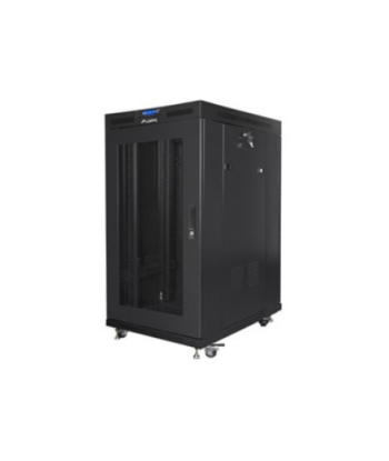Lanberg, Rack cabinet 19" free-standing 22U/800x1000 (flat pack) with mesh door, FF01-8022-23BL, Black