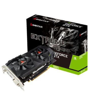 Видеокарта BIOSTAR NVIDIA GeForce GTX 1050 TI 4 GB GDDR5 128 bit PCIE 3.0 16x Memory 7008 MHz GPU 1291 MHz Dual Slot Fansink