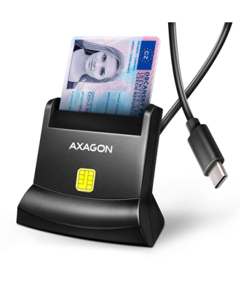 AXAGON CRE-SM4NC USB-C Smart card StandReader
