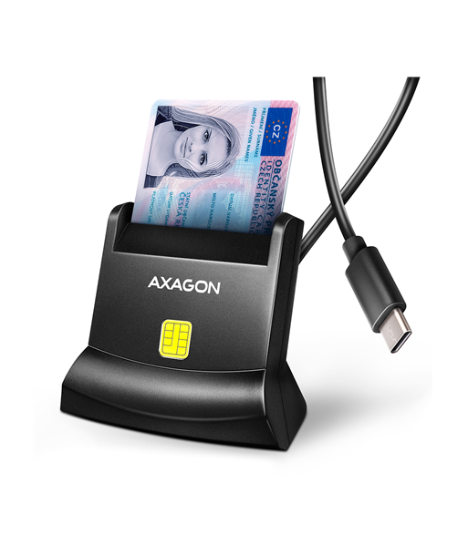 AXAGON CRE-SM4NC USB-C Smart card StandReader