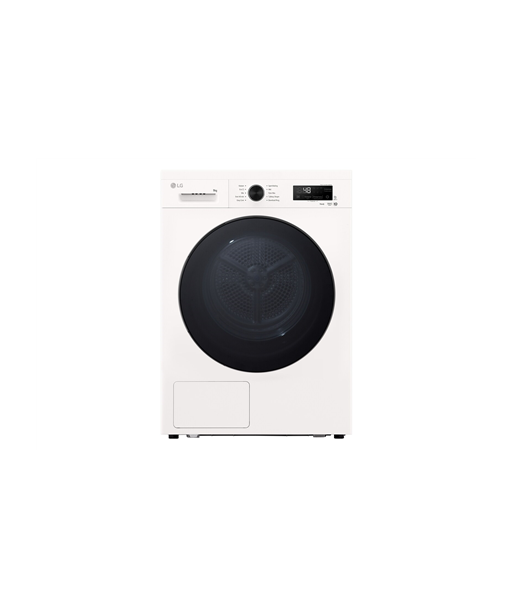 Kuivati LG, RHX1009NWB, Energy efficiency class C, Front loading, 9 kg, LED, Heat pump, Depth 66 cm, Wi-Fi, White