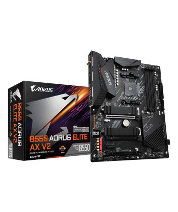 Mainboard GIGABYTE AMD B550 Socket AM4 ATX RAM DDR4-SDRAM 4xSlots Wi-Fi Yes Bluetooth Yes 2xNumber of M.2 (M) slots GIGABYTE