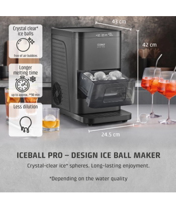CASO IceBall Pro Ice Ball Maker, 130 W, 1.3 L, Matt Black