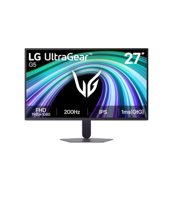 LG 27G523B-B UltraGear G5, 27", IPS, FHD, 16:9, 200 Hz, 1 ms, 27 pixels, 300 cd/m², HDMI ports quantity 2