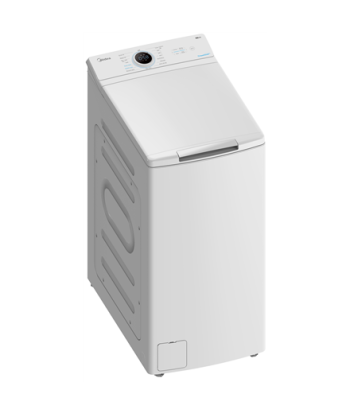 Midea, Washing Machine, MF100T70BA10/W-HR, Energy efficiency class A, Top loading, Washing capacity 7 kg, 1200 RPM, Depth 61