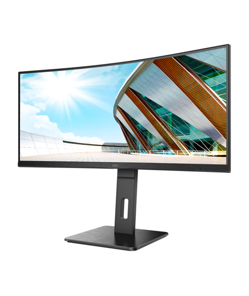 Изогнутый монитор AOC, CU34P2A, 34", VA, 21:9, 100 Hz, 1 ms, 3440 × 1440, 300 cd/m², Headphone out (3.5mm), HDMI ports